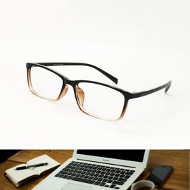 Gafas de lectura para ordenador, bloqueo de luz azul, antideslumbramiento, peso ligero, para mujeres y hombres, Marrón (Gradient brown), Unisexo