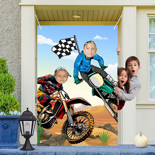 Motorcycle Photo Banner, 59 in x 39 in Dirt Bike