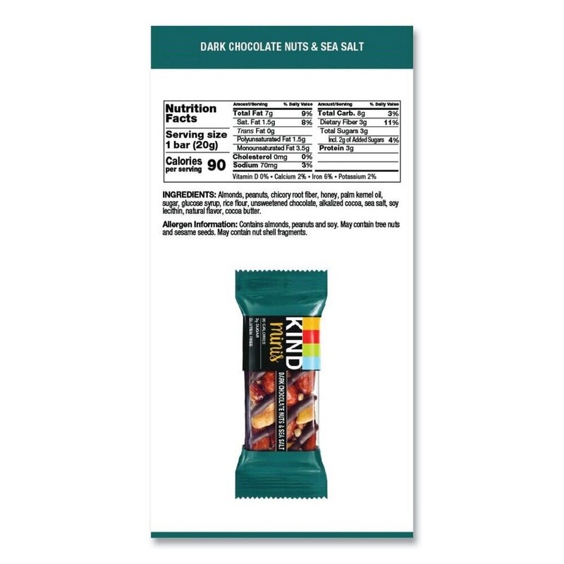 KIND 27959 0.7 oz Minis - Dark Chocolate Nuts/Sea Salt