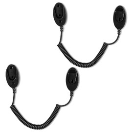 HJZHII 2Pack Magnetic Remote Control Holder with Spring Ropes, Retractable Remote Control Tether with Adhesive Holder Anti-Loss Security Cable Lock for TV Fan Air Conditioner Remote