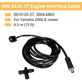 ‎NITOYO For 000-0120-37 Yamaha Engine Interface Cable NMEA 2000 T-Connector 4.5 m/15 ft