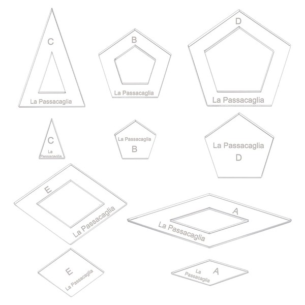 BENECREAT 10 Styles Geometric Quilting Template, Acrylic Intricate Sewing Machine
