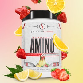 Purus Labs Everyday Amino BCAA Powder | Amino Acids for Muscle Hydration & Recovery | Sugar Free & Gluten Free | 30 Servings (Strawberry Lemonade)