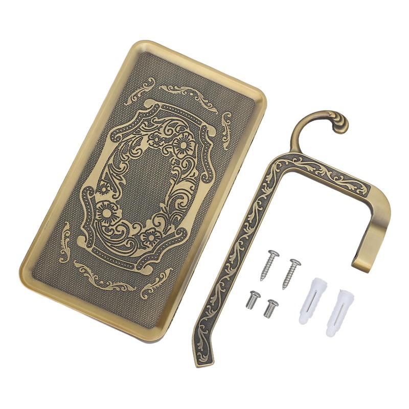 Toilet Paper Holder Multipurpose Retro Elegant Zinc Alloy Double Layer