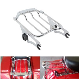 TCT-MT Two Up Air Wing Luggage Rack Fit For Harley Street Electra Road Glide 2009-2019 Road King FLHR Chrome 2018 2017 2016 2015
