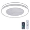 HUMHOLD Smart Low Profle Ceiling Fans with 3-Dimmable Light Remote/APP