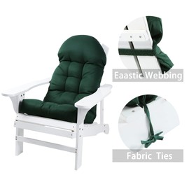 Enipate Weather Resistant Adirondack Chair Cushions High Back Indoor Outdoor Patio Tufted Lounge Cushion Seat Pads