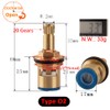 Brass Ceramic Cartridge, G1/2" Tap Ceramic Stem Cartridges Replacement for