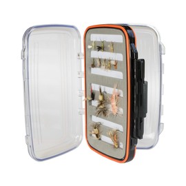 Kingfisher – Double Sided Fly Fishing Box - Ice Fishing Box Durable Large Watertight Case - Holds 322 Flies