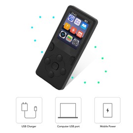 MP3 Player with Intelligent Digital Noise Reduction, Portable Music Player Supports 128GB, 1.77inch TFT Color Screen, Built in Speaker, Picture, Stopwatch