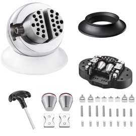 DZQ Ball Vise 3" Engraving Setting Tool 360°Rotation Professional Ball Vise 17PCS Attachment Jewelry Engraving Block Tools Standard Block (3inch)