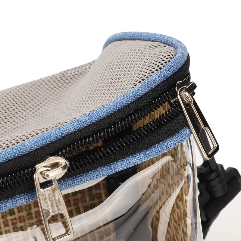 Bird Carrier Bag Transparent Portable Lightweight Breathable Parrot Travel Cage