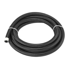 10ft 6AN Fuel Hose AN6 3/8 Universal Braided Nylon Stainless Steel CPE Oil Fuel Gas Line Hose Black