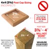 4x4 Traditional Flat Wood Post Caps (5-Pack) - One-Piece Miterless