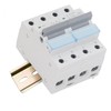 Dual Power Manual Transfer Switch 230VAC 2 Poles DIN Rail