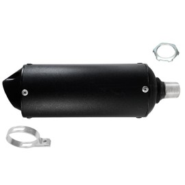 JMCHstore Performance Exhaust Muffler Silencer for Predator 212 196cc GX160 420cc 301cc GX390 98cc 6.5hp, Coleman CT200U BT200X KT196 CT100U Baja Massimo MB200 Go Kart Engine Mini Bike Parts (Black)