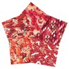 Cotton Fabric, Pack of 5 Red Japanese Style DIY Patchwork