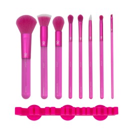 MODA Pink-Ception Full Face 9pc Gift Kit – Vibrant Pink Makeup Brush Set for Face & Eyes – Vegan, Cruelty-Free