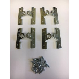 Flanger Picture Frame Hangers Four PAIRS + SCREWS Angled Framing Hardware