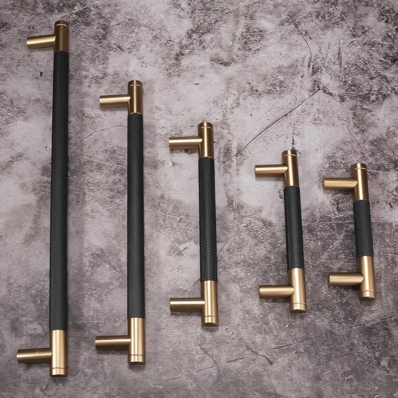 BUKOBYHE 10 Pack 3Inch Black and Champagne Bronze Kitchen Cabinet