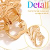 Fashey Peacock Claw Clips Gold Metal Hair Clip 2 Pcs