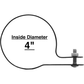 Jake Sales 4" Tension Band for Chain Link Fence - Use for 4" Outside Diameter Post/Pipe - BLACK Powder Coated Chain Link Tension Band- Qty 12
