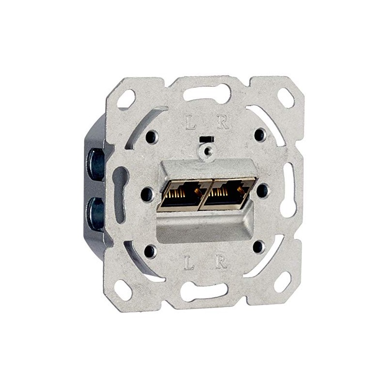 Universal Data Socket CAT6 2 x 45° Suitable for Gira,