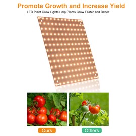Lixada Plant Lamp LED Full Spectrum 169 LEDs Plant Lamp Growing with 4 Hooks Plant Light Hanging LED Grow Light for Greenhouse Plants, Vegetables, Flowers (Red + Blue)