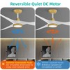 Roomratv Ceiling Fans with Lights,Large Airflow 52inch Modern Ceiling Fan