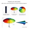JustClick MX Paraguas Grande De Arcoiris Resistente Sombrilla Lluvia Sol