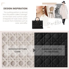 LOVEVOOK Purses and Handbags for Women, PU Leather Tote Bag Shoulder Crossbody Bags Top Handles Quilted Satchel