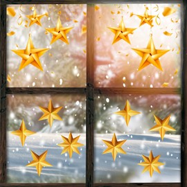 Glitzkind Christmas Window Stickers | Christmas Decoration Window Stickers Window Decoration for Christmas for Children Christmas Decoration | Decoration for Children's Room Outdoor | Winter