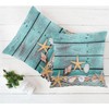Swono Marine Throw Pillow Cases, Fishing Net Seashells Starfish Set