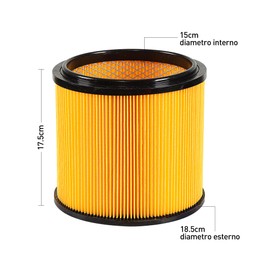 Vacmaster - Filtro a cartuccia monouso per aspirapolvere umido e secco da 15 a 60 litri