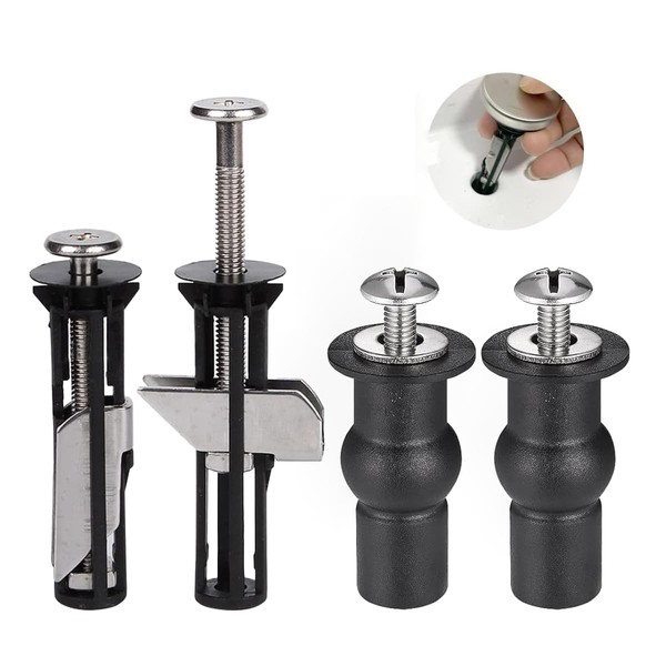 MUU Universal Toilet Seat Bolts and Screws,Quick Release Top Hinge