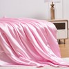 YASMENG Pink Cooling Satin Throw Blanket 60 x 80 inches