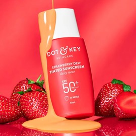 Dott & Keyy Strawberry Dew Tinted Sunscreen, SPF 50+ PA++++,05 Beige 1.7 Fl.oz.