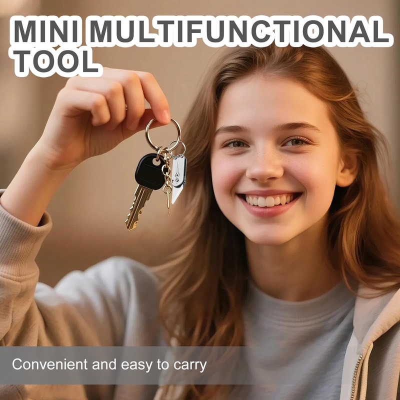 JRILUO Multi Mini Pocket Box Opener, Small Pocket Multi Tool,