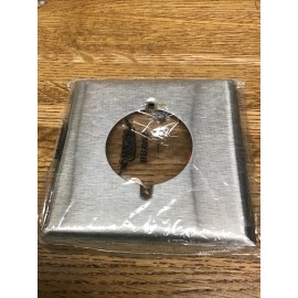 Bryant  2-Gang Plate With 1-Single Round Opening 2 1/8” Stainless Steel