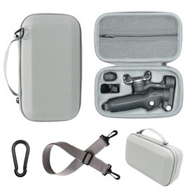 behone Osmo Mobile 7/7P Bag, Compact Carry Bag, Portable Storage Bag, for DJI Osmo Mobile 7/Osmo Mobile 7P Vlog Combo Accessories, with Shoulder Strap and Climbing Carabiner (Grey)