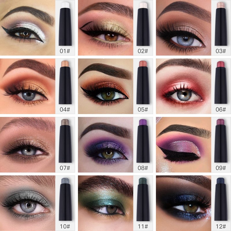 LOKFAR Eye-Shadow Stick Makeup Cosmetics Eye Brightener Stick, Rotatable Cream