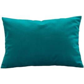 Toddler Pillow Cover 14x20 Cotton Travel Pillow Cases with Zipper Kids Pillow Case Teal Color Made from 100% Egyptian Cotton, Pack of 2