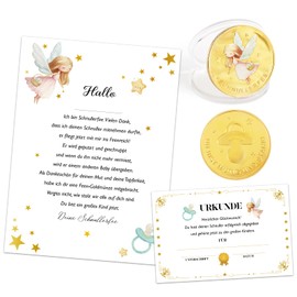 BOFUNX Dummy Fairy Gift Set, Dummy Fairy Letter + Dummy Free Certificate + Dummy Fairy Coin, Dummy Fairy Gift Keepsake Dummy Farewell Gift