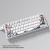 JSJTKeys Plum Blossom Theme White Keycap,PBT Side Printed Translucent Keycaps,