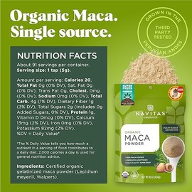 Navitas Organics Maca Powder, 16oz. (2-Pack), 181 Servings - Organic, Non-Gmo, Low Temp-Dried, Gluten-Free,Light Brown