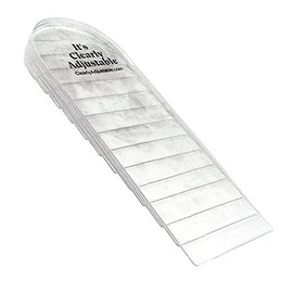 Clearly Adjustable Heel Lift Size - Medium, Unisex, Shoe Insert, Clear Vinyl, 20 in