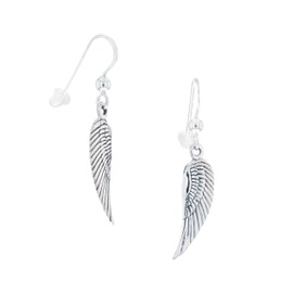 Jewelry Trends Guardian Angel Wings Sterling Silver Dangle Earrings Religious Jewelry