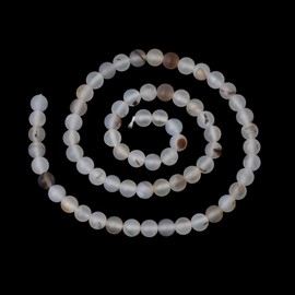 CHEAVIAN 60PCS 6mm Natural Frosted Moss Grass Agate Gemstone Round Loose Beads for Jewelry Making 1 Strand 15"