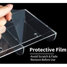 Pansyling Large Acrylic 3-Slot Wall Mounted Smart Phone Charging Holder Station Clear Hanging TV Remote Controls Holder Media Organizer Wall Pansyling