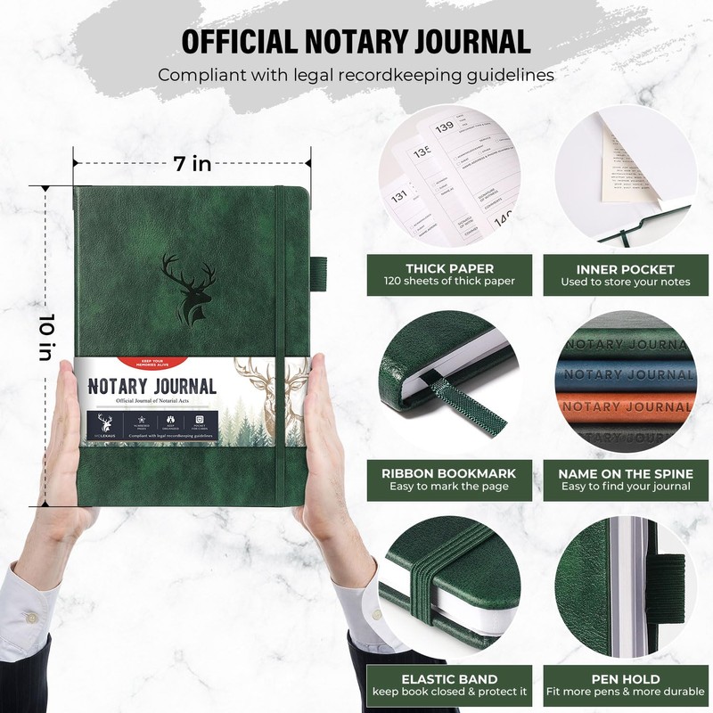 molekaus Notary Journal Log Book Notary Log Book Notary Public